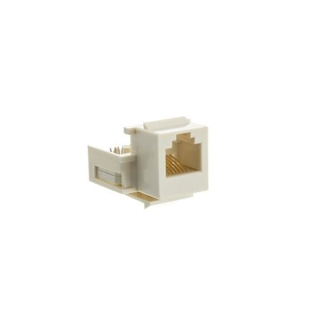 Cable Wholesale RJ11/RJ12 Keystone Phone Jack, White, RJ11 / RJ12 Female to Toolless Wire Inserts 331-120WH